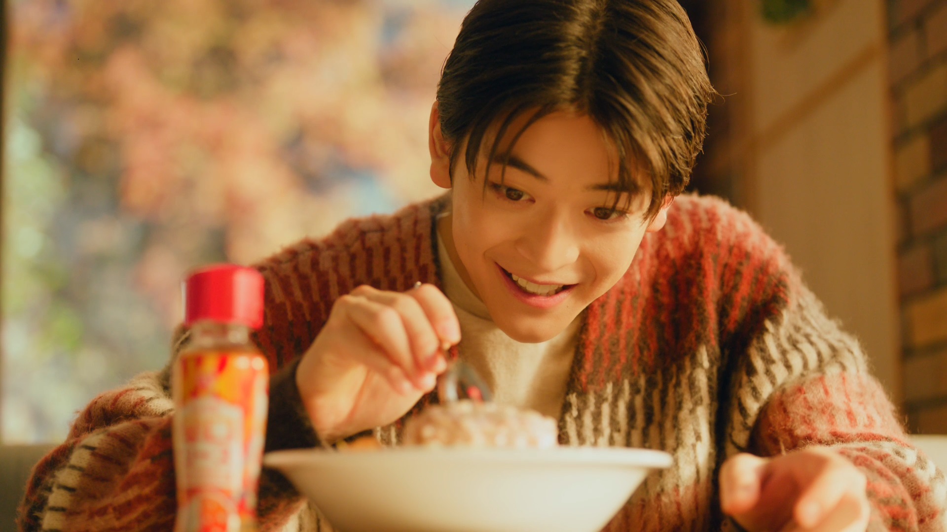 チーズインハンバーグカレー「割って、驚け。」篇（字幕入り30秒）