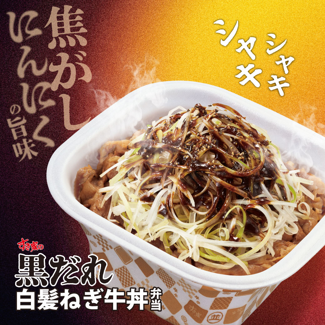 白髪ねぎ牛丼（黒）