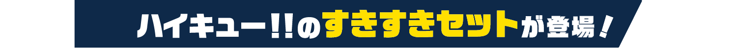 ハイキュー!!のすきすきセットが登場!