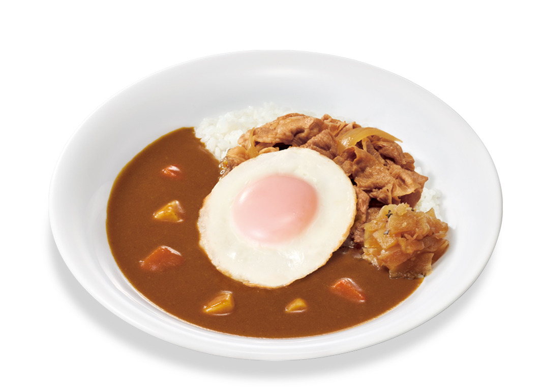 目玉焼き牛カレー