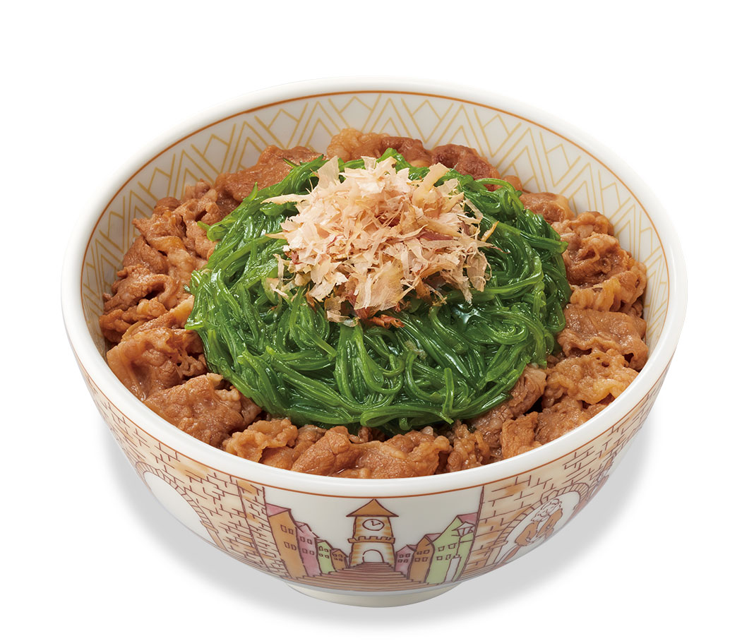 たっぷりめかぶ牛丼