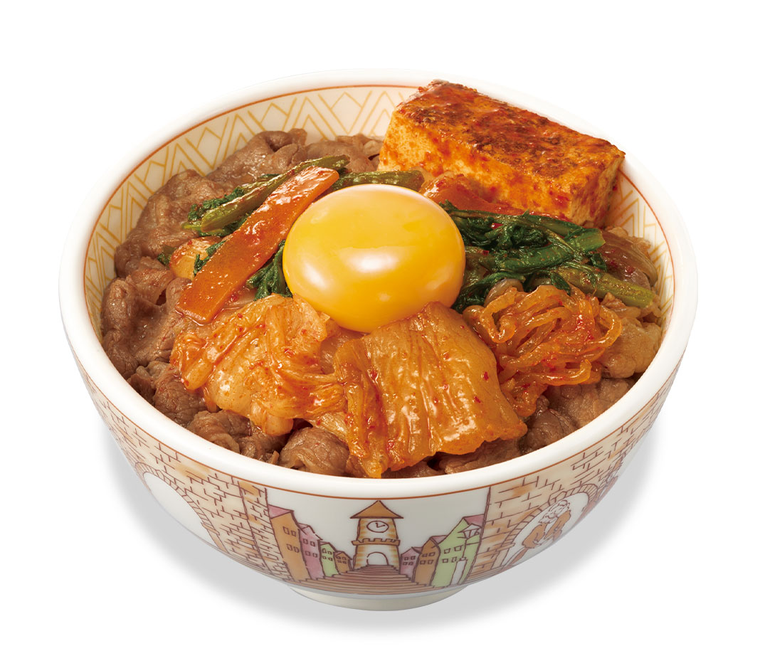 月見辛旨すきやき牛丼