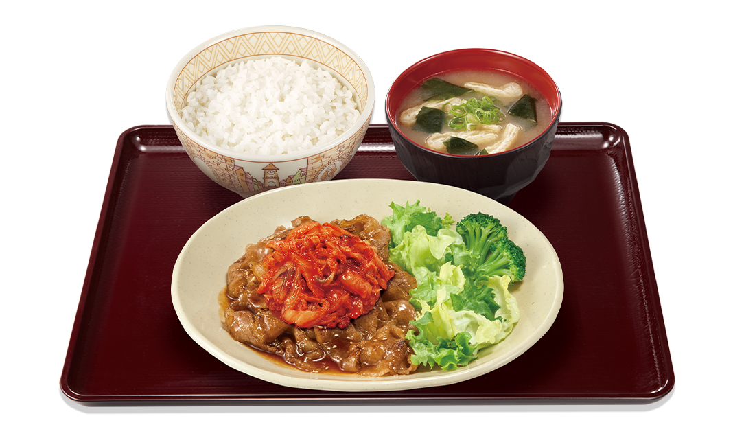 キムチ牛カルビ焼肉定食