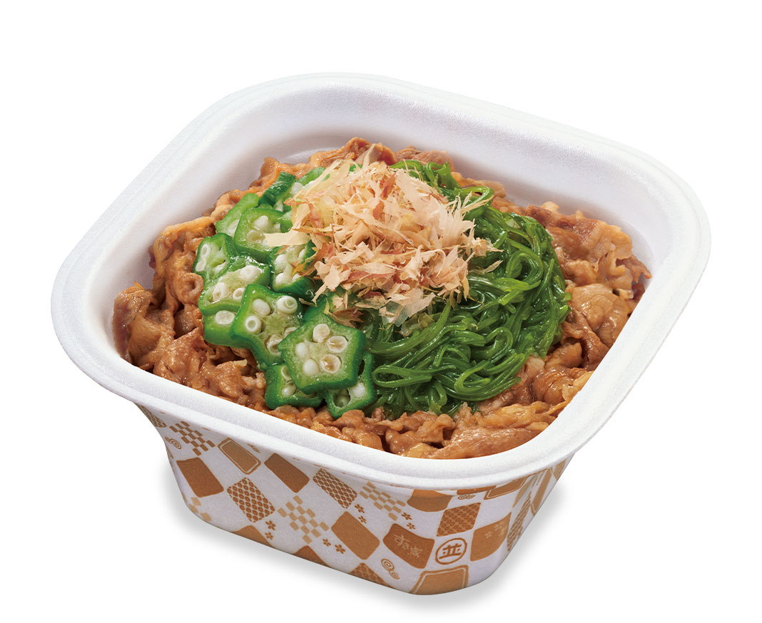 めかぶオクラ牛丼