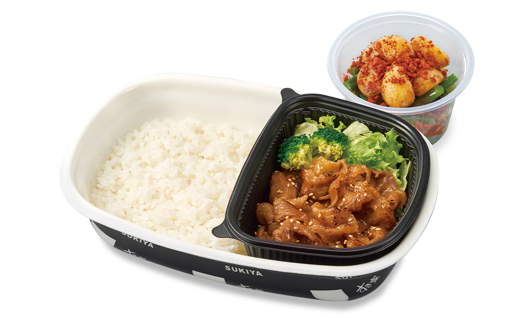 トリプニンニク牛カルビ焼肉皿弁当